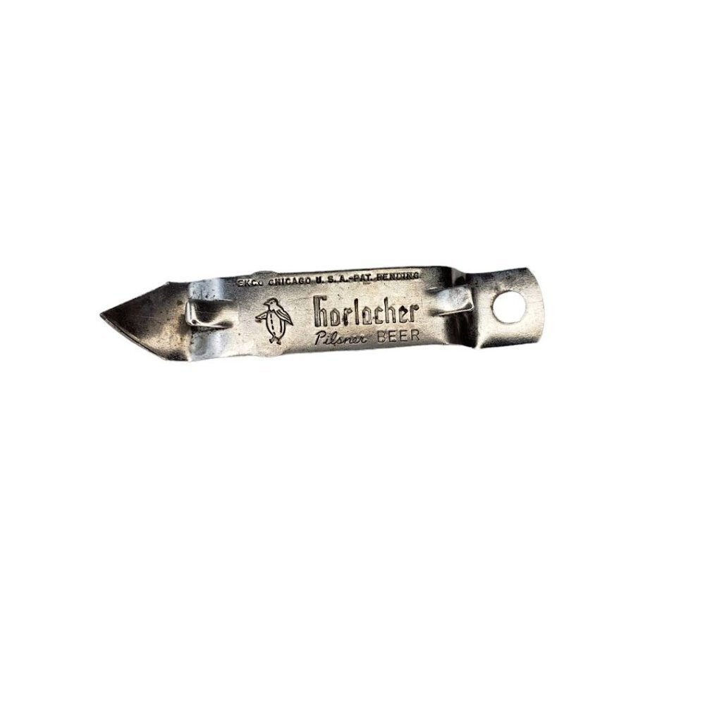 Horlacher Pilsner Beer Can Bottle Opener Metal Small Vintage Breweriana